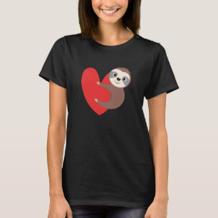 T-shirt Saint Valentin Sloth Heart Sloth Animal Sloth Lov
