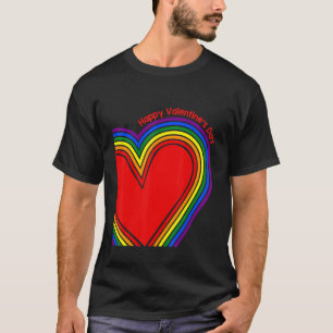 T-shirt Saint-Valentin Squad LGBTQ Rainbow Heart Apprécia