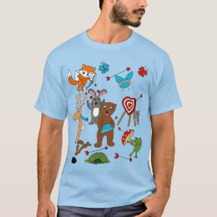T-shirt Saint Valentin Thème amusant Animaux Graphique