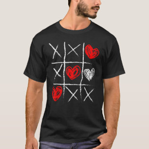 T-shirt Saint Valentin Tic Tac Toe Valentine Coeur mignon