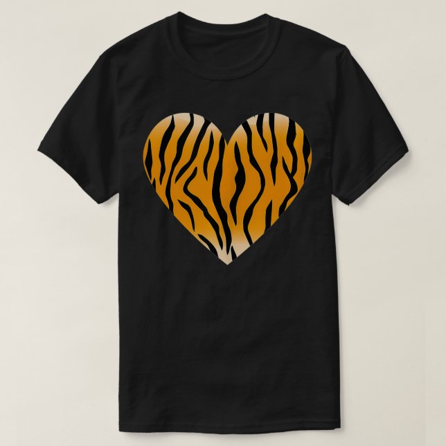 T-shirt Saint Valentin Tiger Tiger Motif tendance H (Design devant)