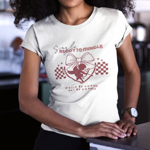 T-shirt Saint-Valentin Vintage Rouge Cupidon Célibataire P