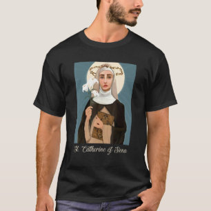 T-shirt Sainte Catherine de Sienne Catholique Pureté Fille