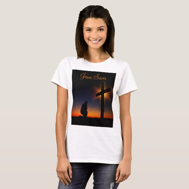T-shirt Sainte Croix au coucher du soleil (Personnaliser) (Devant entier)