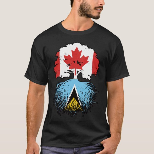 T-shirt Sainte-Lucie Sainte-Lucie Canadian Canada Tree Roo (Devant)