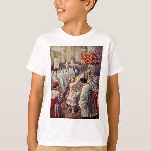 T-shirt Sainte Thérèse jette des fleurs au Saint Sacrement