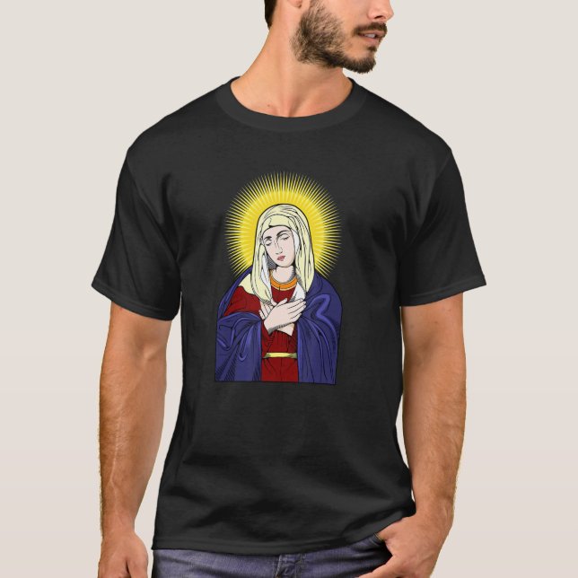 T-shirt Sainte Vierge Marie Mère De Jésus Portrait 2 (Devant)