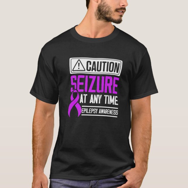 T-shirt Saisie de sensibilisation à l'épilepsie Guerrier é (Devant)