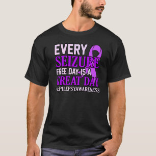 T-shirt Saisie Jour Gratuit Epilepsie Sensibilisation Ribb