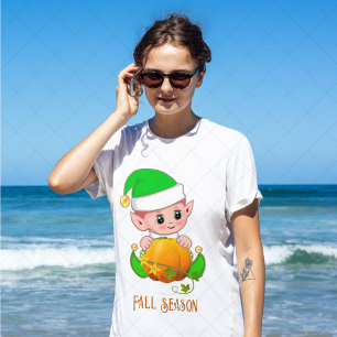 T-shirt Saison automne Elf et Citrouille