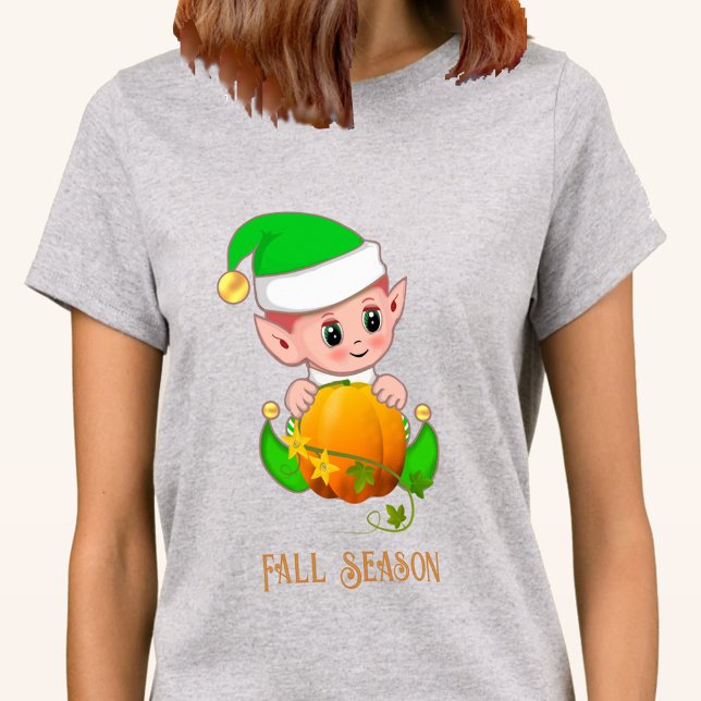 T-shirt Saison automne Elf et Citrouille (Créateur téléchargé)
