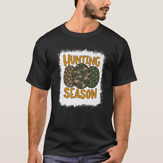 T-shirt Saison Chasse OEufs de Pâques Trio Camo Dot de Pâq (Devant)