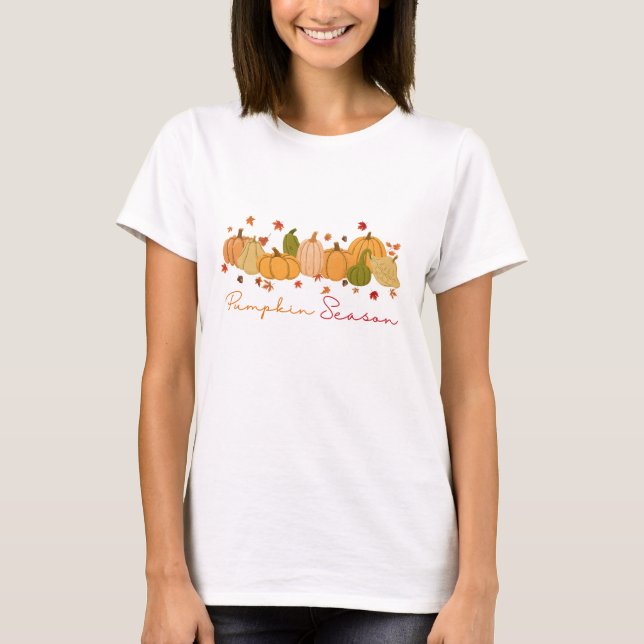 T-shirt Saison citrouille Automne Cosy Automne Citrouille  (Devant)