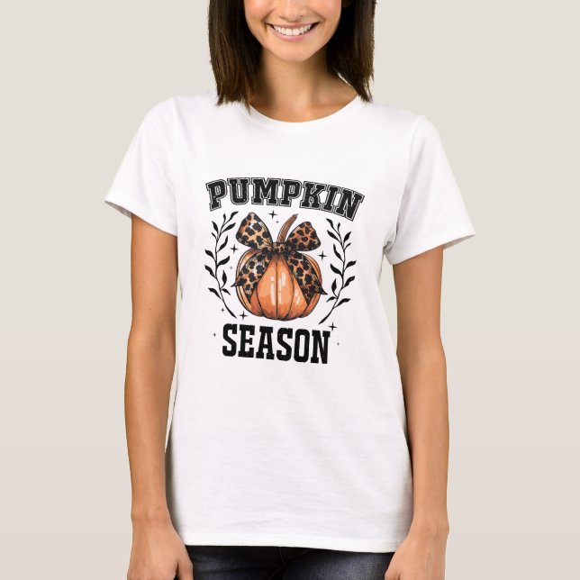 T-shirt Saison citrouille Confortable Design Automne (Devant)
