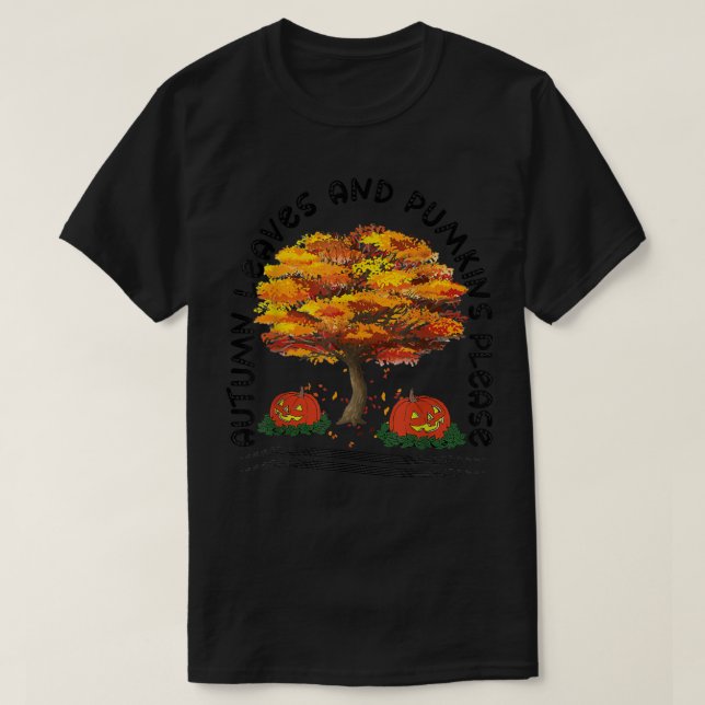 T-shirt Saison d'automne chute Feuilles d'automne et Citro (Design devant)