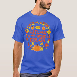 T-shirt Saison d'automne Feuilles tombantes L'automne est 