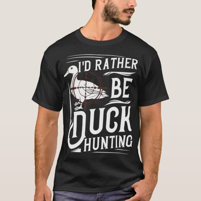 T-shirt Saison de chasse au canard labradors impression ch (Devant)