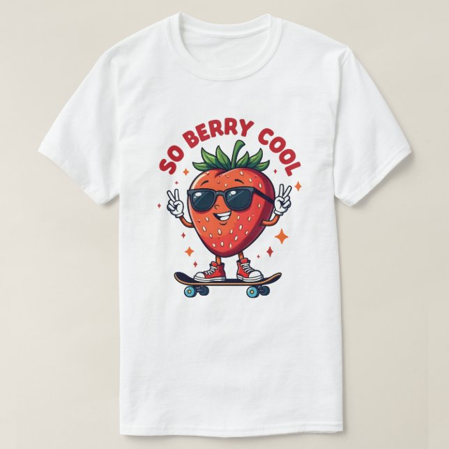 T-shirt Saison de fraises Cool Berry (Design devant)