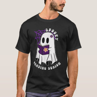 T-shirt Saison de lecture éffrayante Jote Ghost Reading Bo