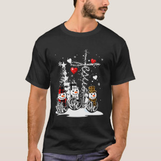 T-shirt Saison de Noël Jésus Foi Amour Snowman Christia