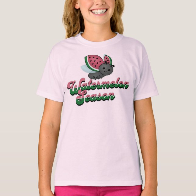 T-shirt Saison de pastèque Ladybug (Devant)