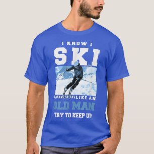 T-shirt Saison de ski Famille Amour Neige Glissant 