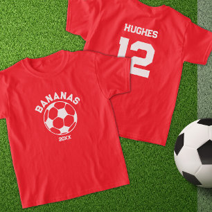 T-shirt Saison de soccer pour enfants Nom et numéro de l'é