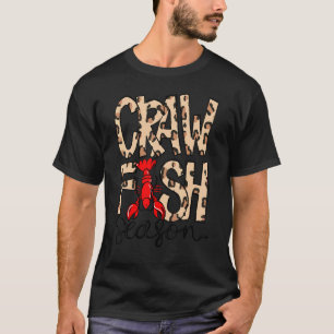 T-shirt Saison d'écrevisses Impression léopard Amour écrev