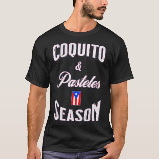 T-shirt Saison drôle de Coquito alimentaire portoricaine P (Devant)