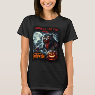 T-shirt Saison du loup Halloween heureux