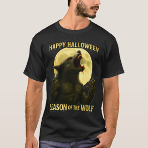 T-shirt Saison du loup Halloween heureux