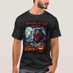 T-shirt Saison du loup Halloween heureux