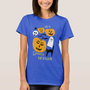 T-shirt Saison éffrayante Citrouilles Ghost Bat HAPPY HALL