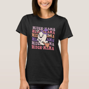 T-shirt Saison Éffrayante de Witch Mama Halloween Super Re