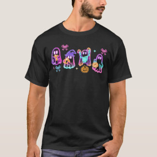 T-shirt Saison éffrayante Feu De Fantôme De Boo À Hallowee