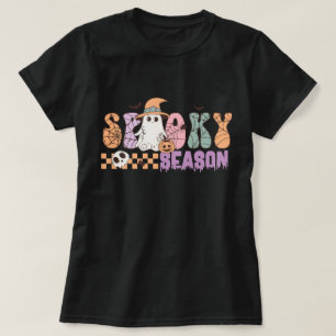 T-shirt Saison éffrayante mignonne Ghost Retro Halloween