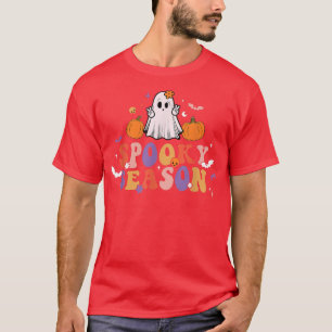 T-shirt Saison Éffrayante Super rétro Fantôme Hippie Hal