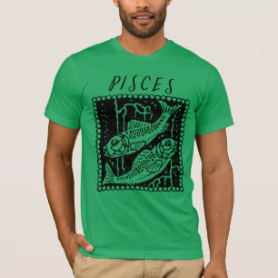 T-shirt Saison Poissons Symbole Zodiaque Horoscope Logo