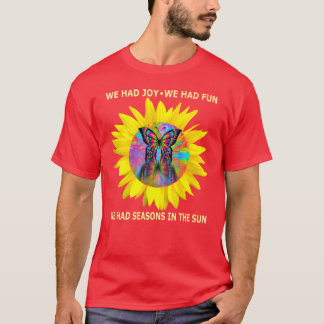 T-shirt Saisons de femmes au soleil Rétro 70 Lyrics Butter