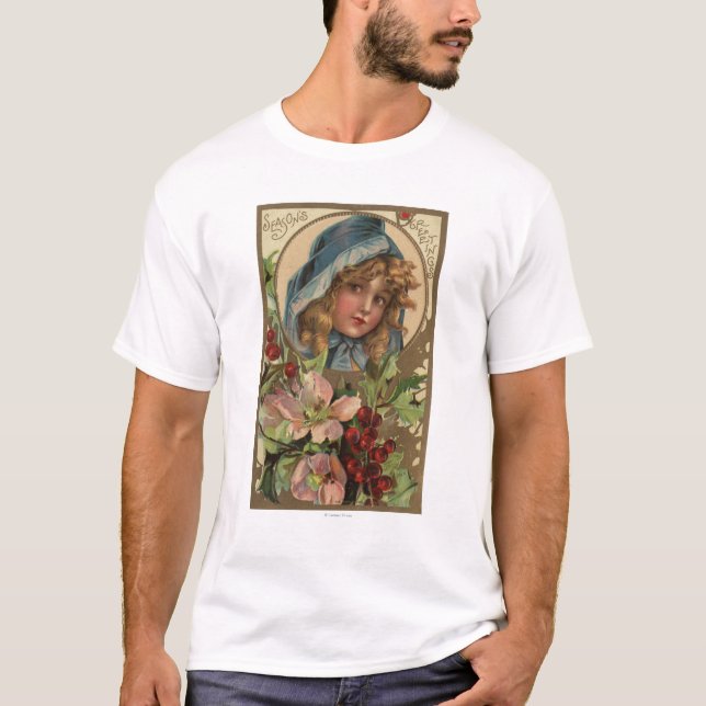 T-shirt Saisons GreetingsGirl dans un capot (Devant)