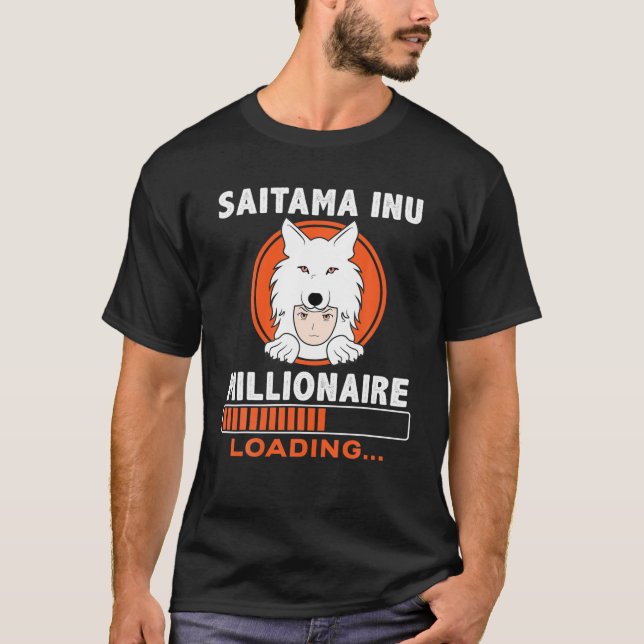 T-shirt Saitama Inu Token Le Millionaire Chargement Token  (Devant)