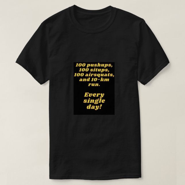 t-shirt saitama one punch man workout  (Design Front)