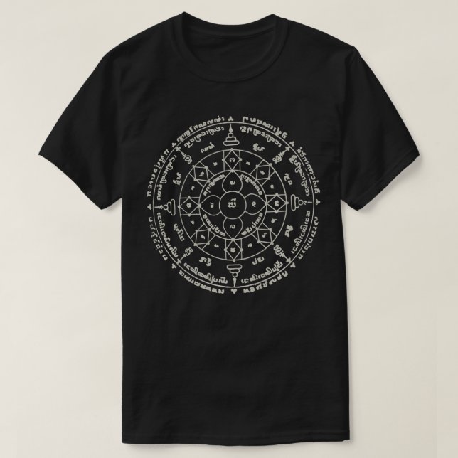 T-shirt Sak Yant Thai Tattoo Ped Tidt Huit Direction Que (Design devant)