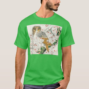 T-shirt Sakura Aest de la chouette japonaise vintage et de