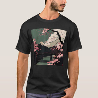 T-shirt Sakura Bliss Jaune Cerry Blossom River et Bri
