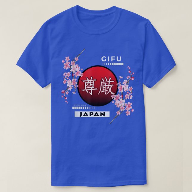 T-SHIRT SAKURA CHERRY BLOSSOM IN SPRING, CITIES OF JAPAN,  (Design devant)