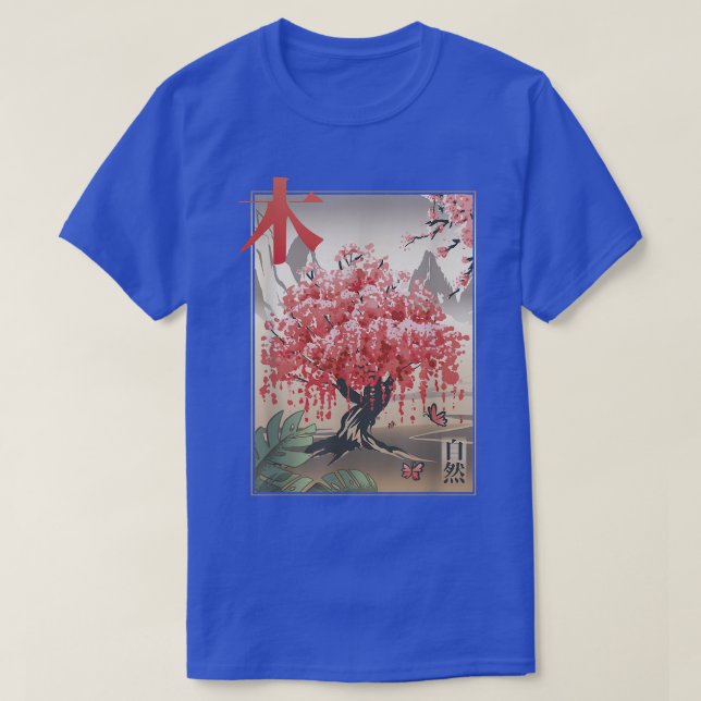 T-shirt Sakura Cherry Blossom Tree Art nature japonaise  (Design devant)