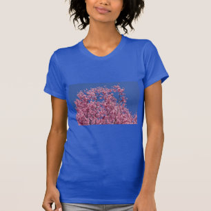 T-shirt Sakura Cherry Fleurit Dans Le Bleu