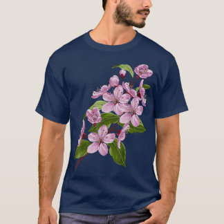 T-shirt Sakura Fleurs de printemps Cerisier Fleur Arbre Ja
