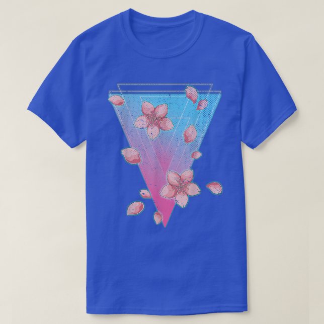 T-shirt Sakura Japan Flower Synthwave Vaporwave Cherry Blo (Design devant)
